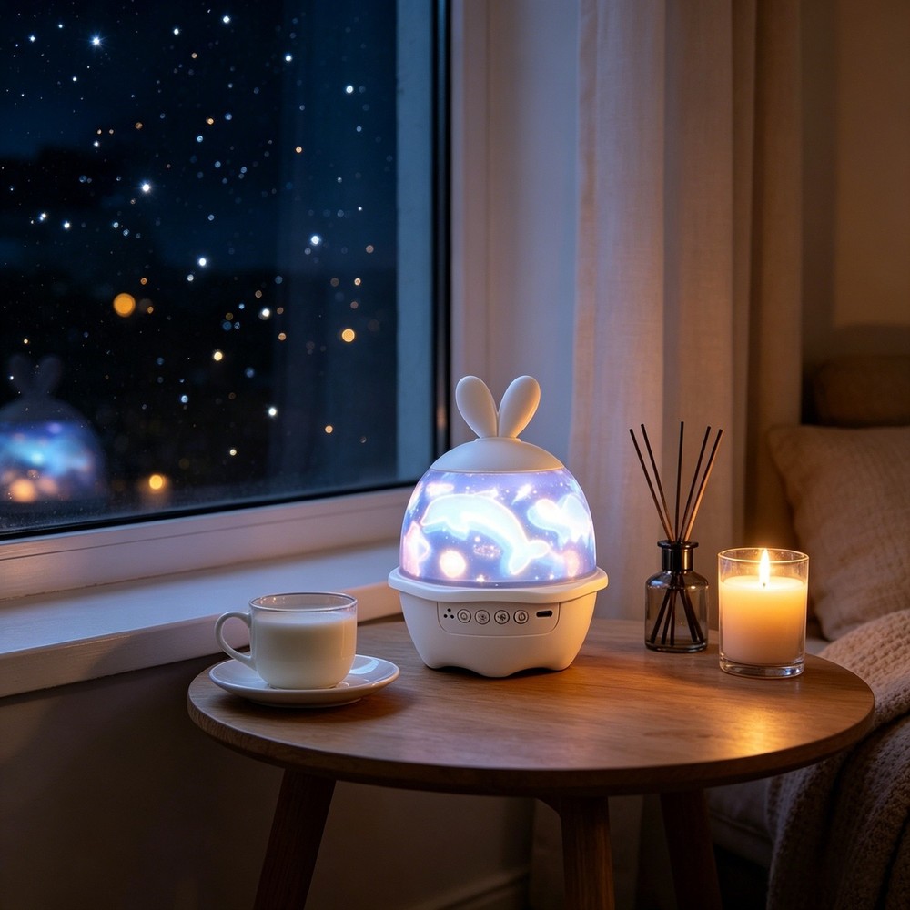 Rotating Star Projector Night Light Adjustable Focus Galaxy Projector Lamp