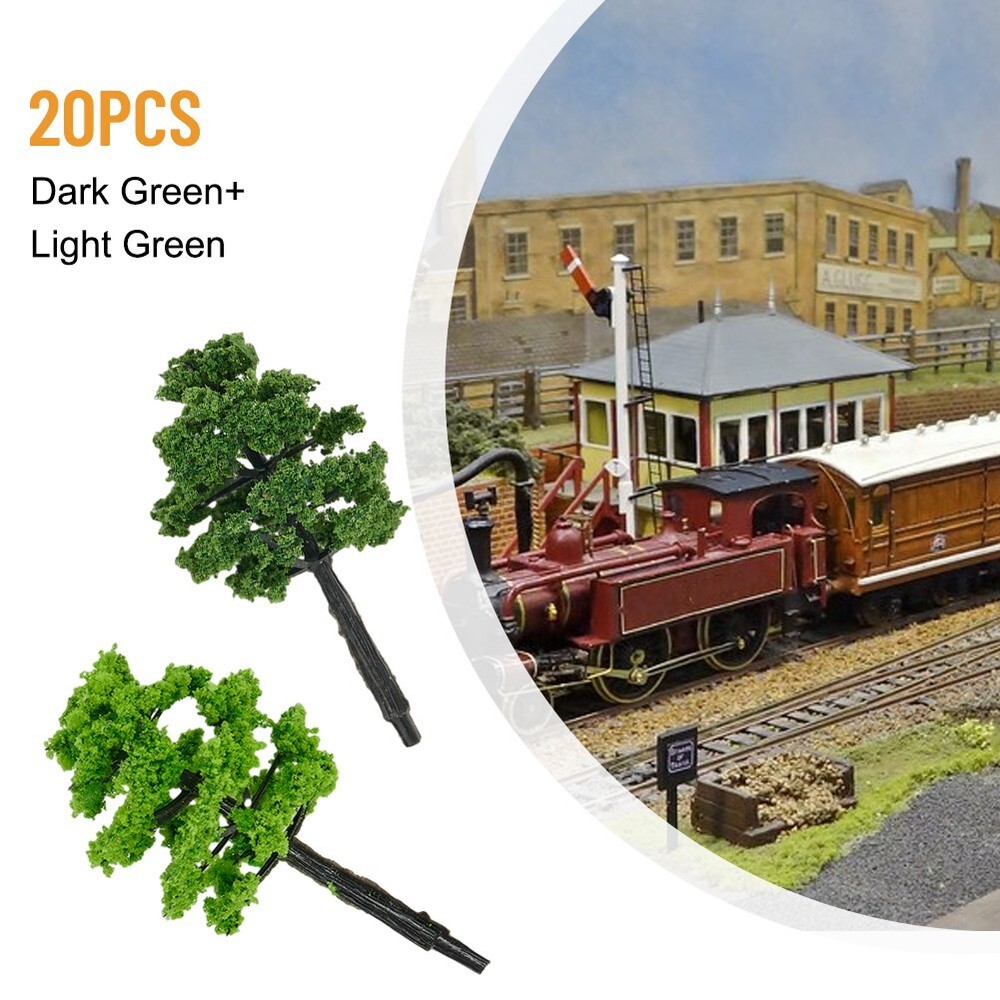 For N / OO Gauge Layouts Basic Scenery & Trees Model Trees 50mm? Trees 12pcs