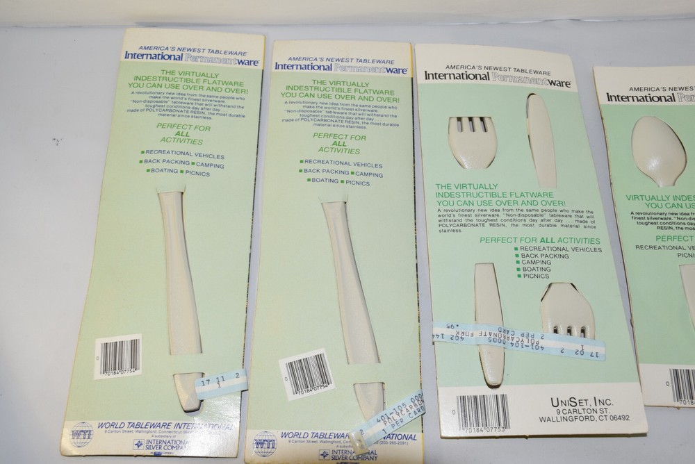 International Permanentware Camping Utensil Knife Fork Soup Spoon Polycarbonate
