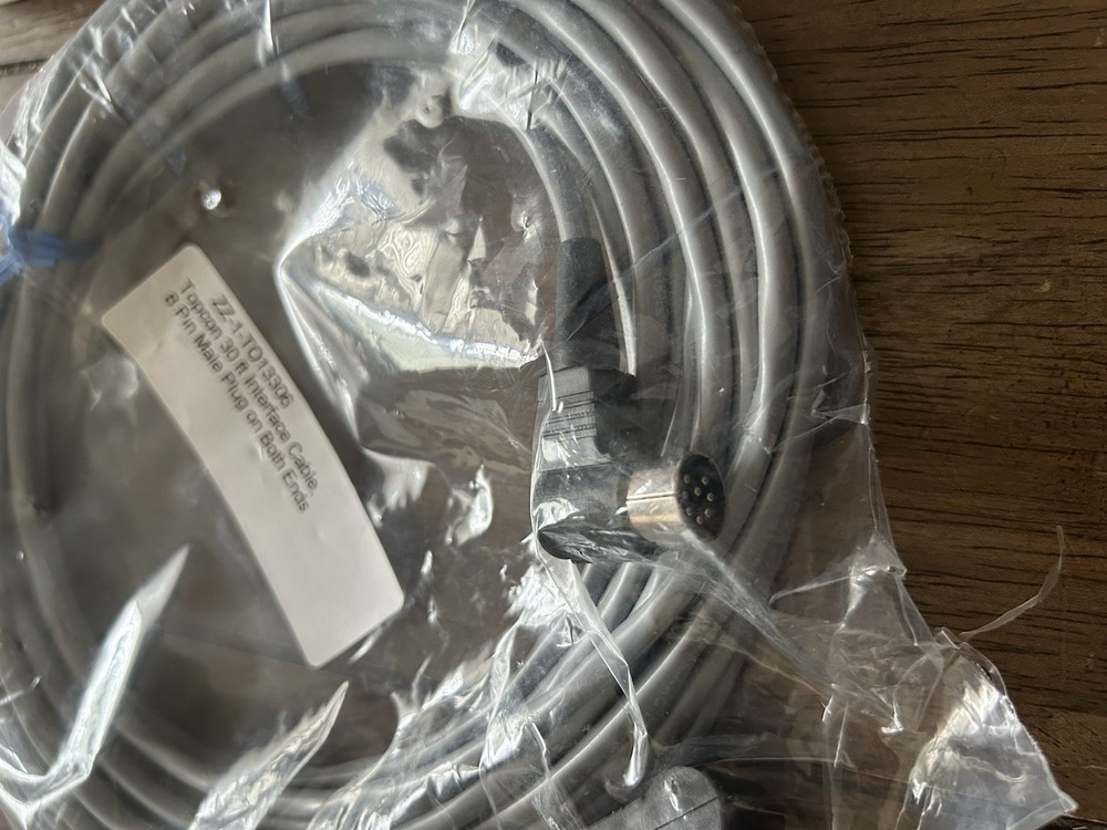 Topcon 30ft Interface Cable 8 Pin Male Plug On Both Ends