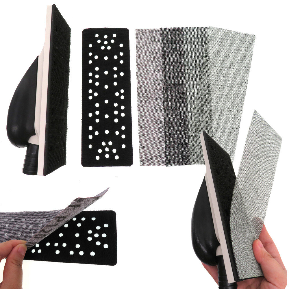 70*198mm Mesh Sandpaper Rectangular Dust Free Sanding Sheets Polish 80-320 Grit