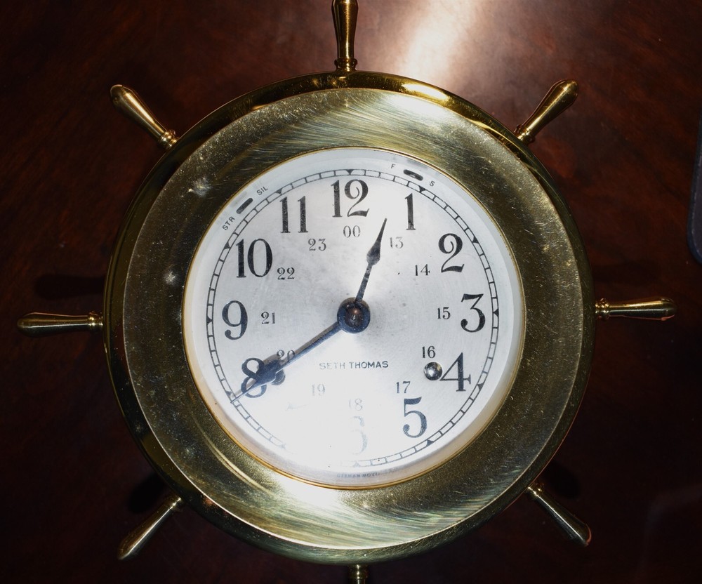 Seth Thomas " Helmsman"  Ship's Striking Wheel Clock