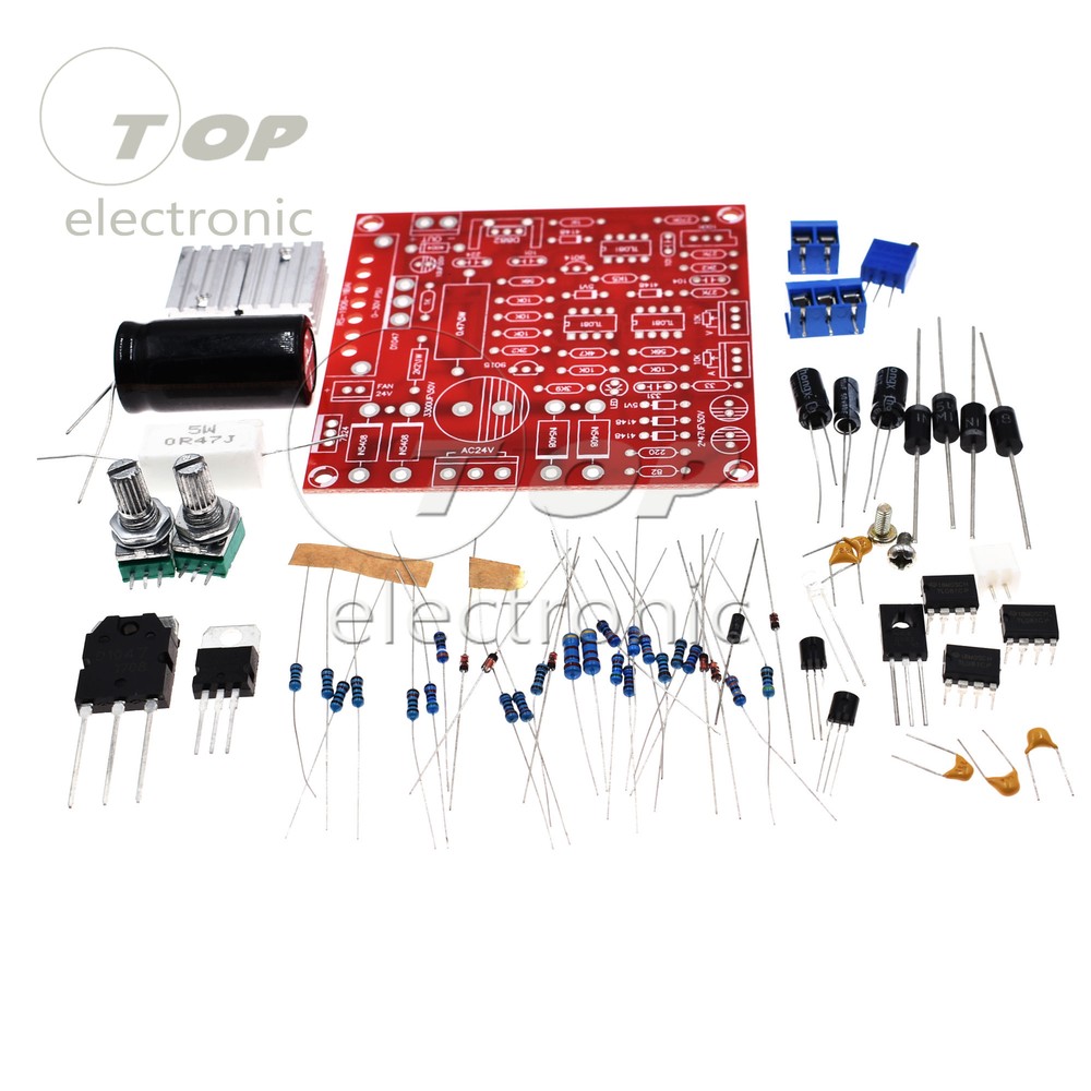 Red 0-30V 2mA-3A Continuously Adjustable DC Regulated Power Supply DIY Kit PCB