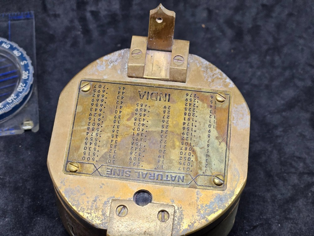 3 Vintage Brass, Plastic Pocket Compass