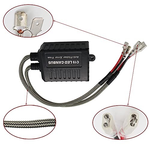 C19 LED Head Light Decoders, Warning Flicker Canceller For Car Headlights,