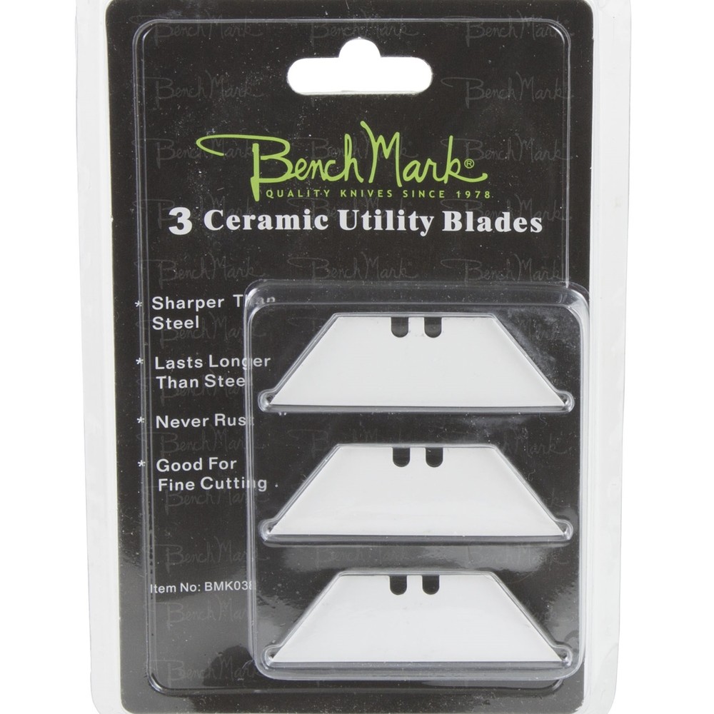 Bench Mark Ceramic Utility Replacement Blades 3 Pack Fine Cutting
