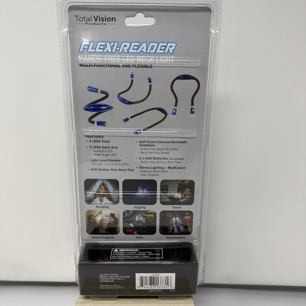 Hands-Free LED Neck Light. Total Vision • Flexible Personal Light System.