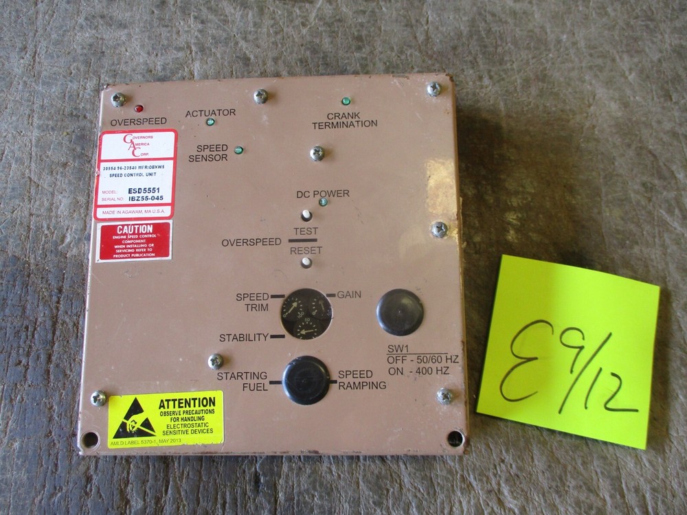 Used GAC Speed Control Unit Model ESD5551, Takeout-Poor Unit Likely INOP