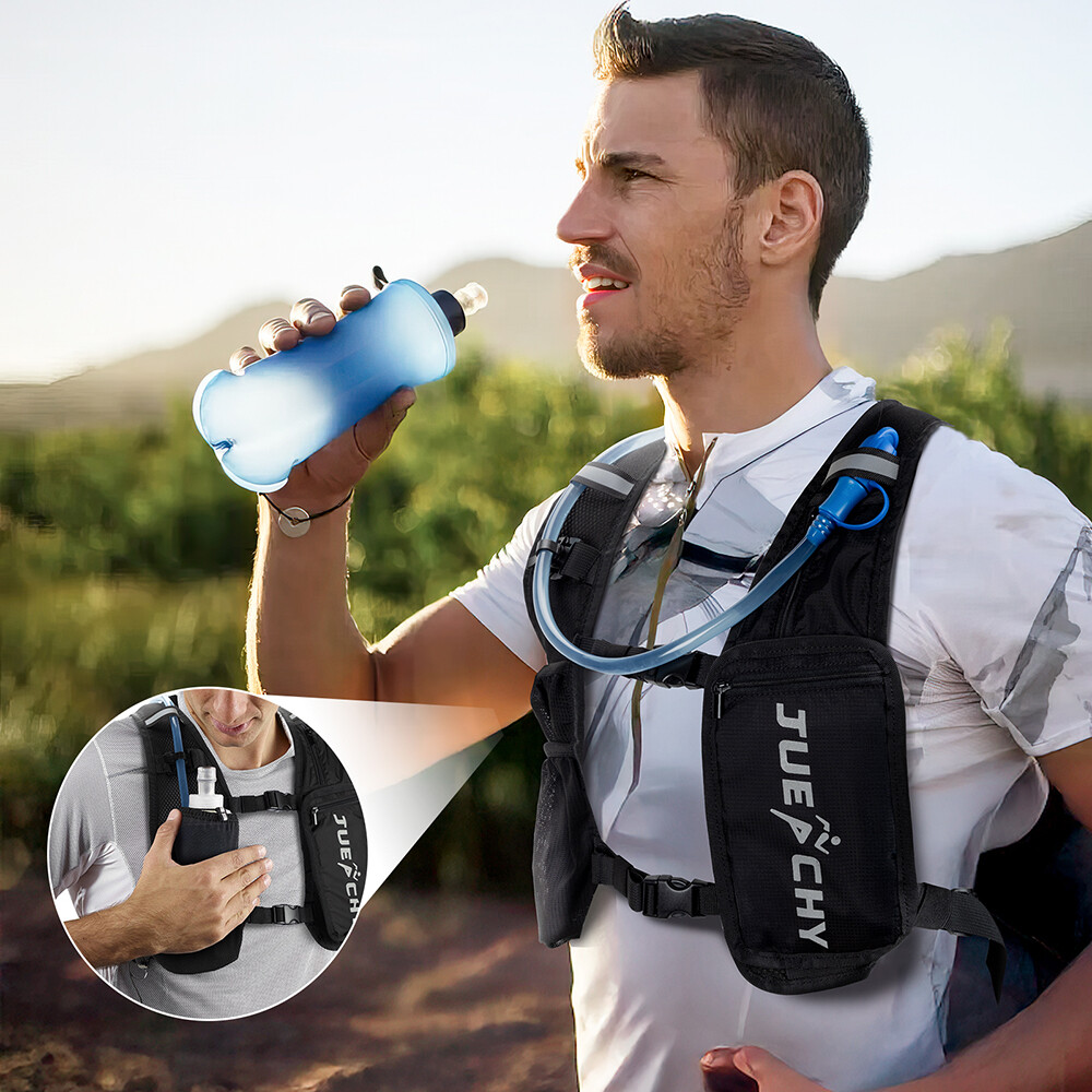 Reflective Hydration Pack Backpack Vest Hiking Camping Running Marathon