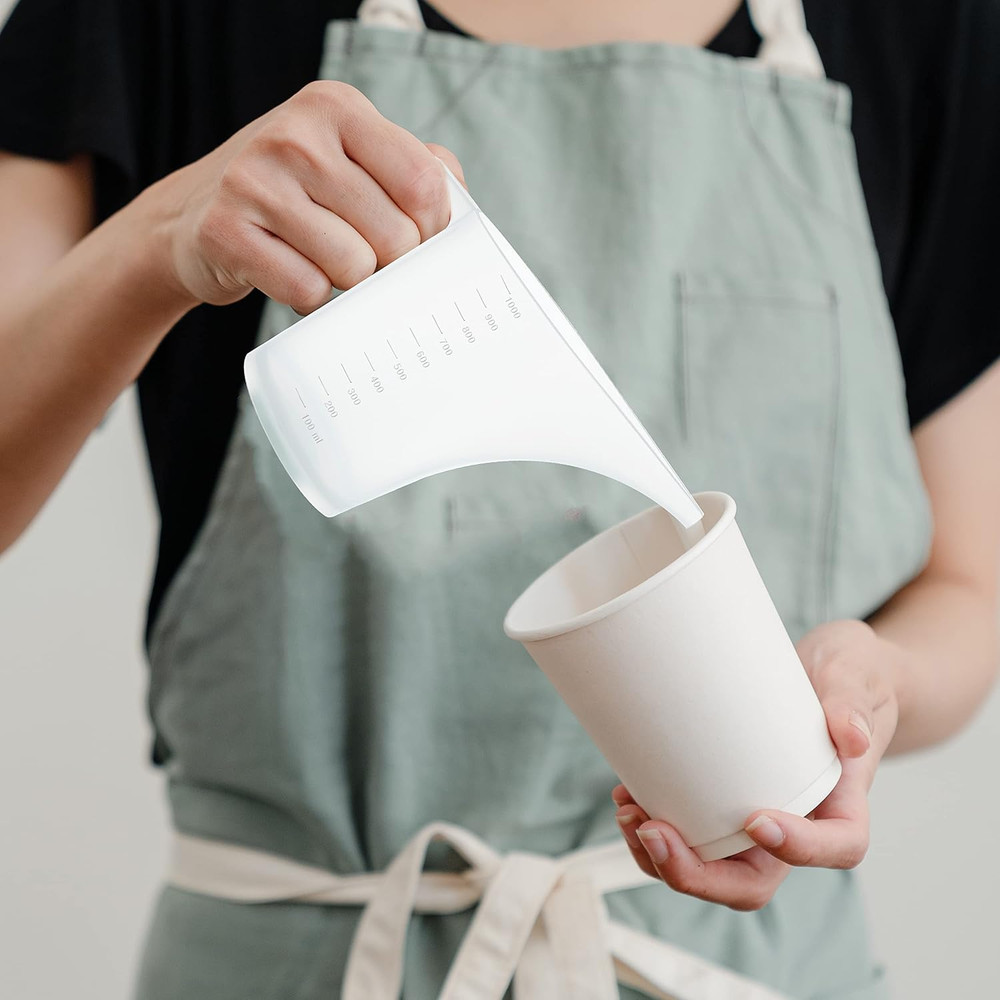Funnel Pitcher for Soap Making, Large Capacity Easy Pour Container with Long Spo