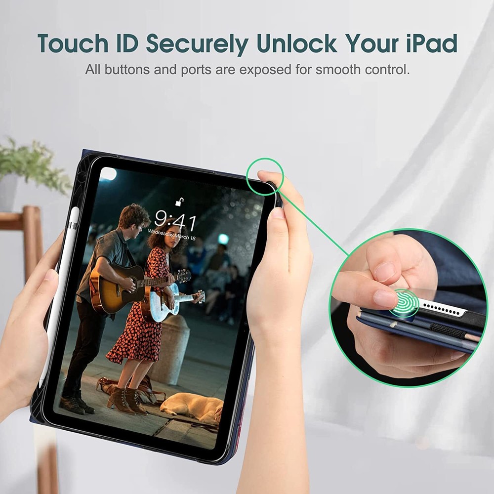 For iPad 10th Gen 10.9" (2022) Multi-Angle Viewing Protective Stand Case Cover