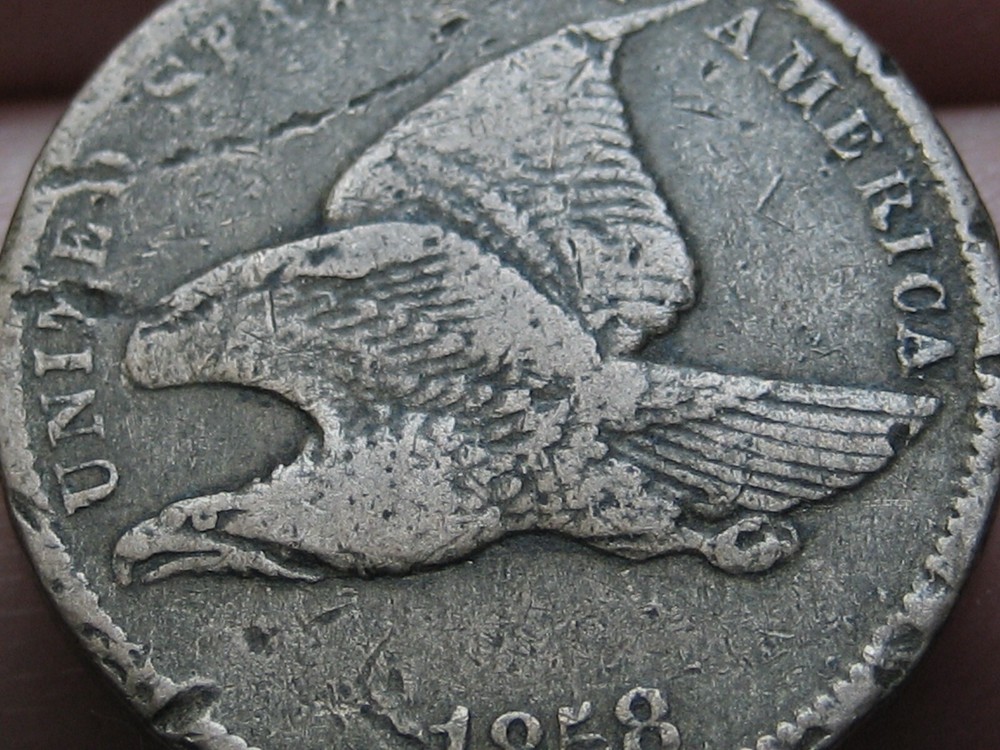 1858 Flying Eagle Penny Cent, Small Letters, VF Details