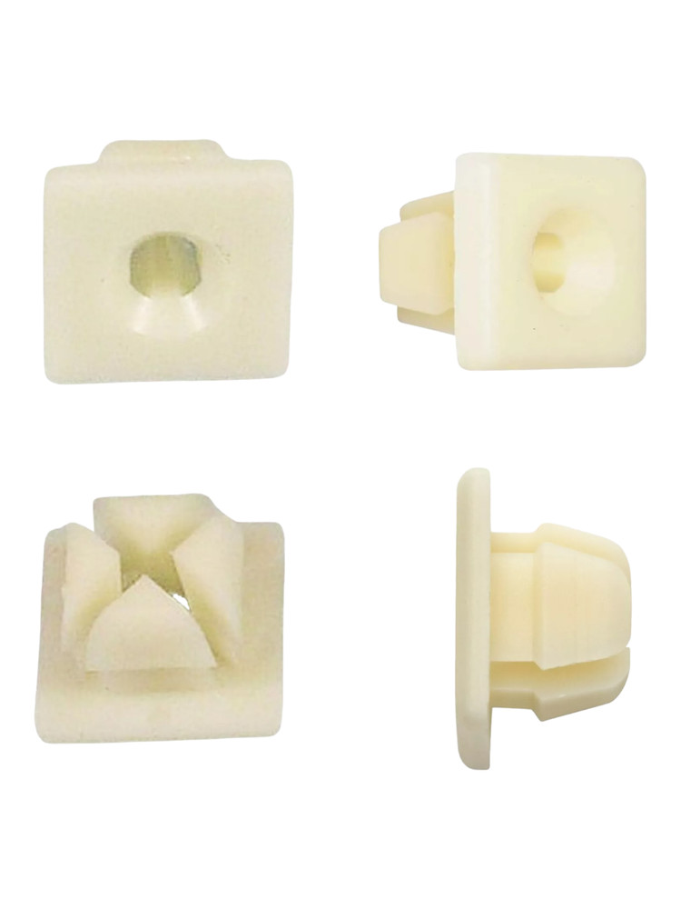 License Plate Screw Insert, Universal #14 White Plastic Nylon Nut (16 Pack)