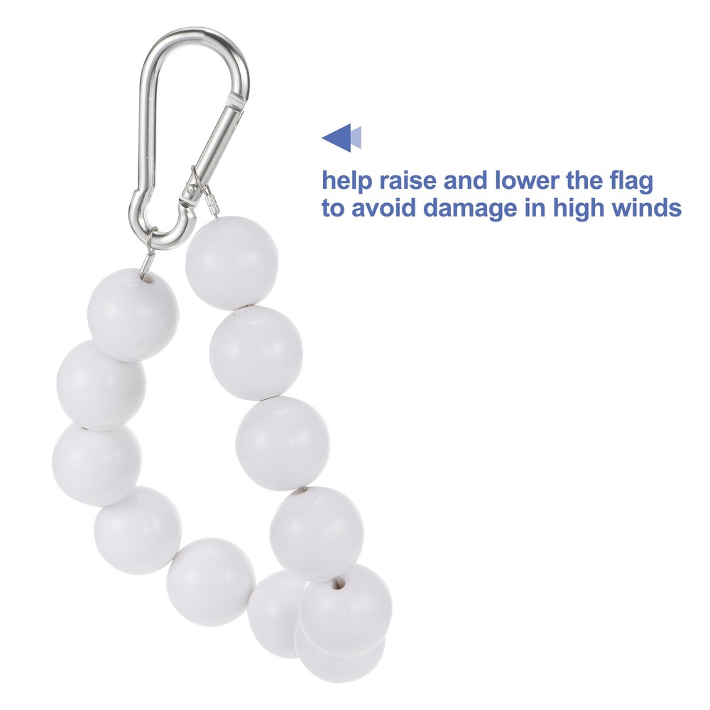 2 Pcs Flagpole Retainer Ring Flag Pole Accessories Flag Beaded Mount Ring