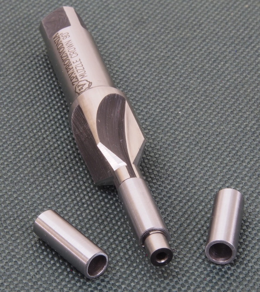 Muzzle Crowning tool, Cuts perfect 90 degree angle 22cal 223 pilots.