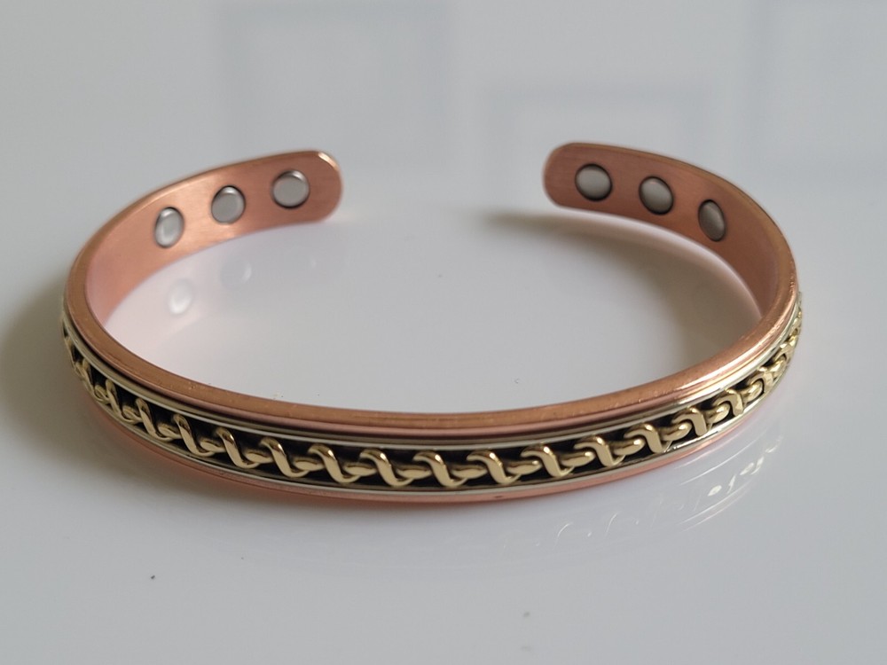 3 Pack Solid Copper Magnetic Bracelet Pure Copper Arthritis Therapy Cuff Bangle