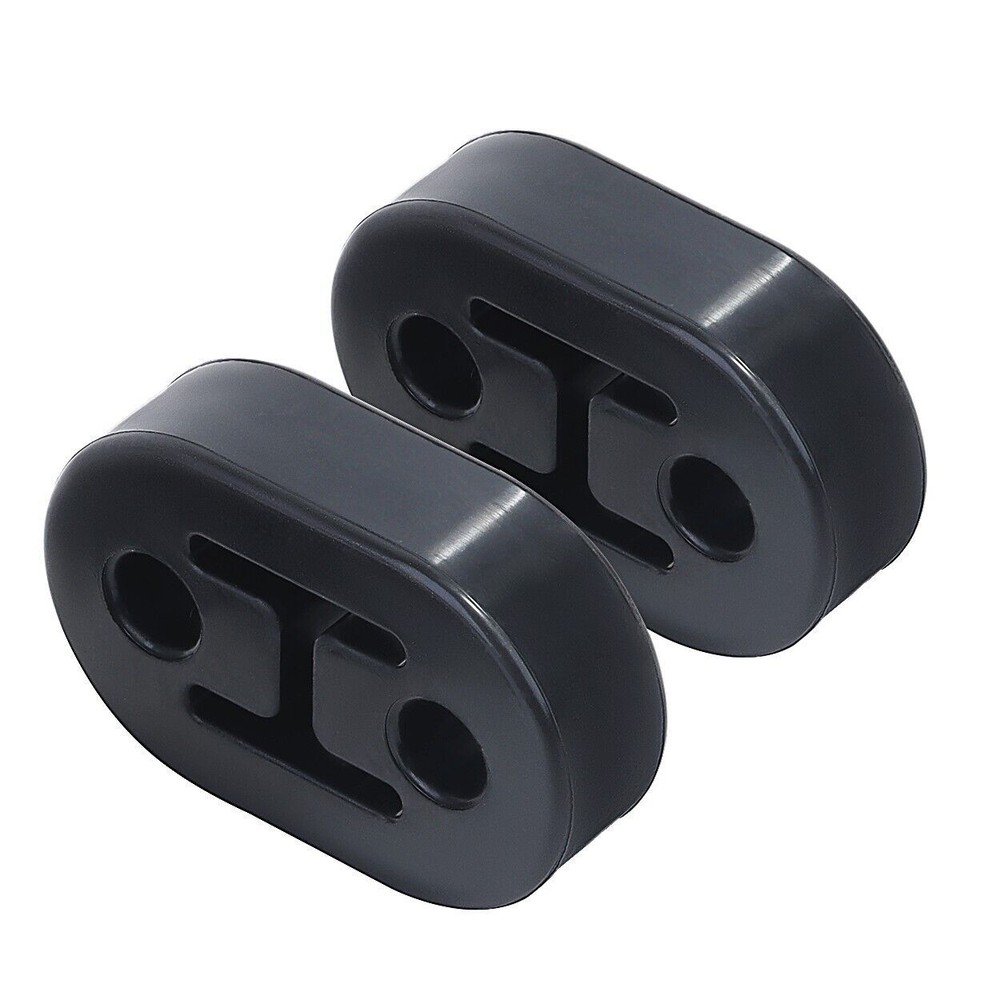 2pcs Mount Bracket Duty Rubber 2 Hole Exhaust Hanger Tail Pipe Bushing Insulator