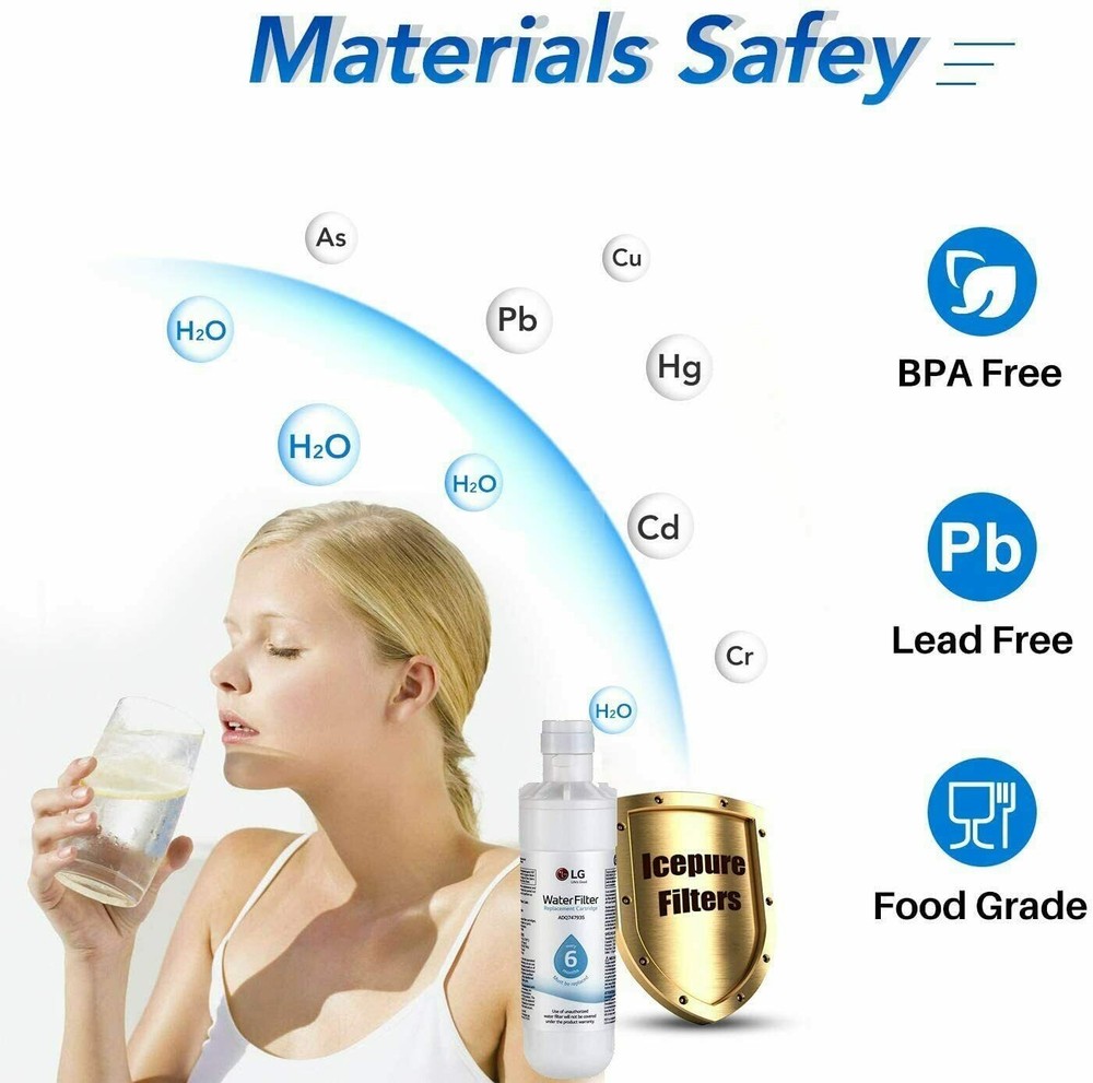 1Pack L-G LT1000P Refrigerator water Filter + 1 pack LT120f Air Filter ( New )