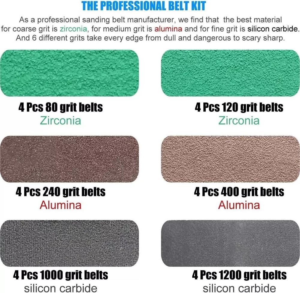 24new Replacement Belt Kit for Work Sharp Knife Tool Sharpener Ken Onion Edition