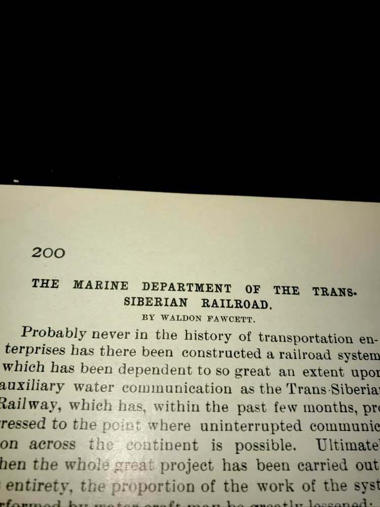 1900 Trans-Siberian Railroad Train Advertising & Article