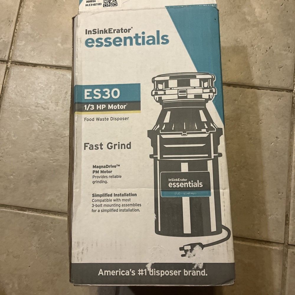 InSinkErator Essentials ES30 1/3 HP Motor-NEW/open Box To Inspect