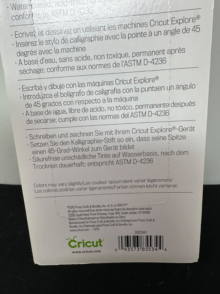 Cricut Explore Multi Pen Set Gold Write Draw Calligraphy Water Based Ink 5 Pack