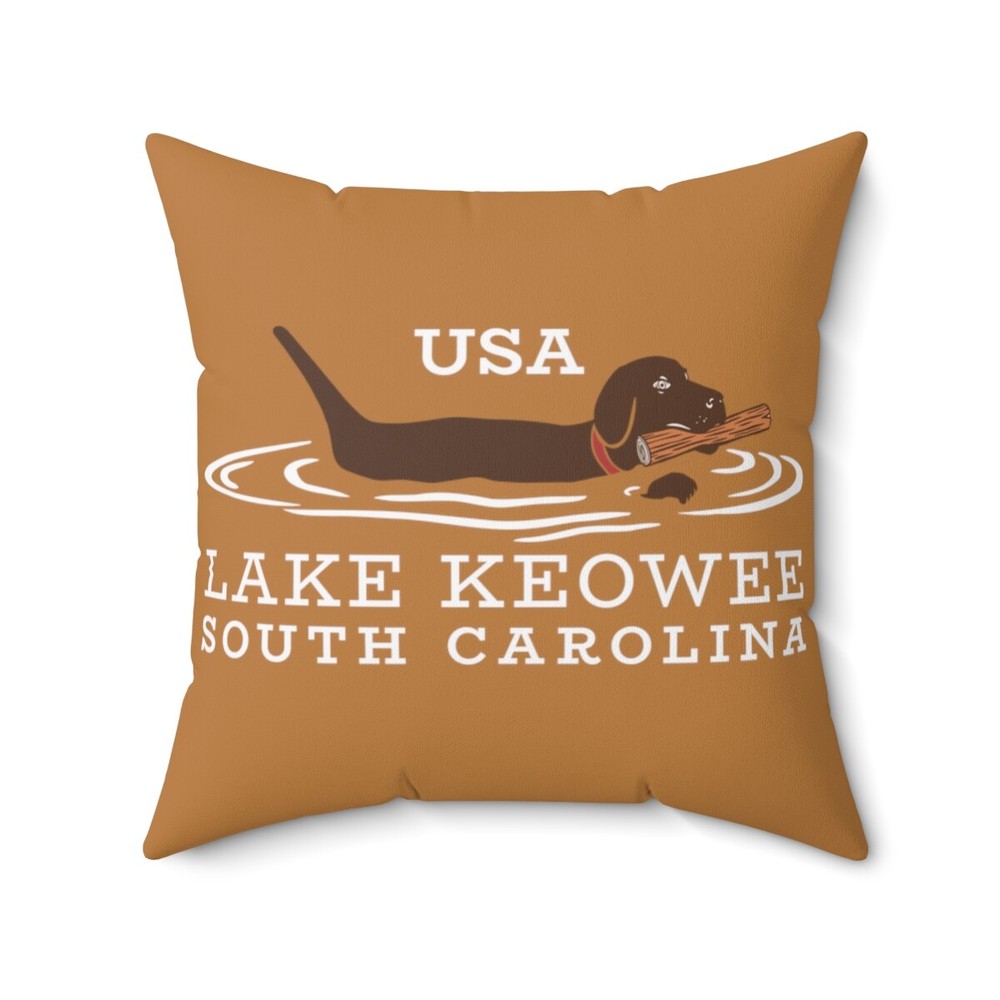 Lake Keowee, SC  - Spun Polyester Square Pillow Case.  FREE SHIPPING!