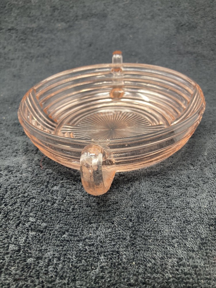 Anchor hocking pink depression glass sugar