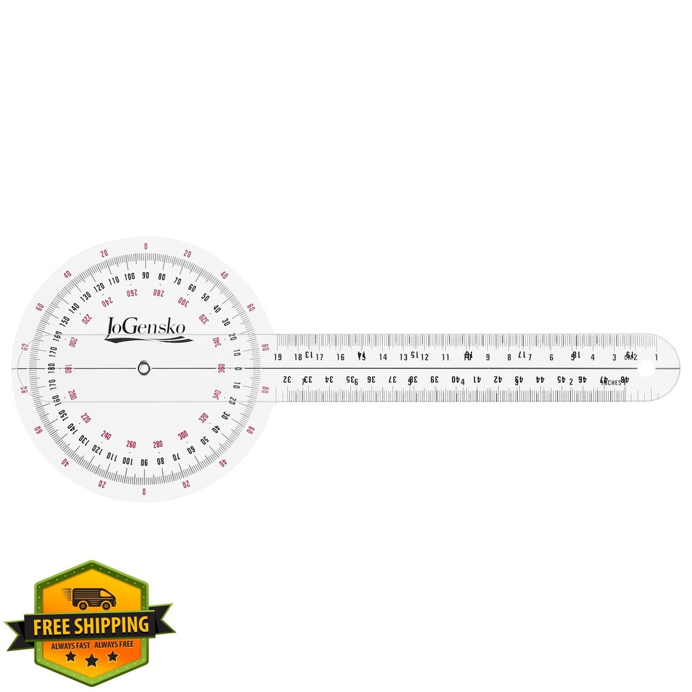 12" Goniometer Orthopaedic Physical Therapy Angle Ruler 3 Pc