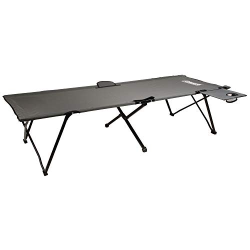 Pack-Away Big ‘n Tall Camping Cot with Removable Side Table, Extra Wide Cot