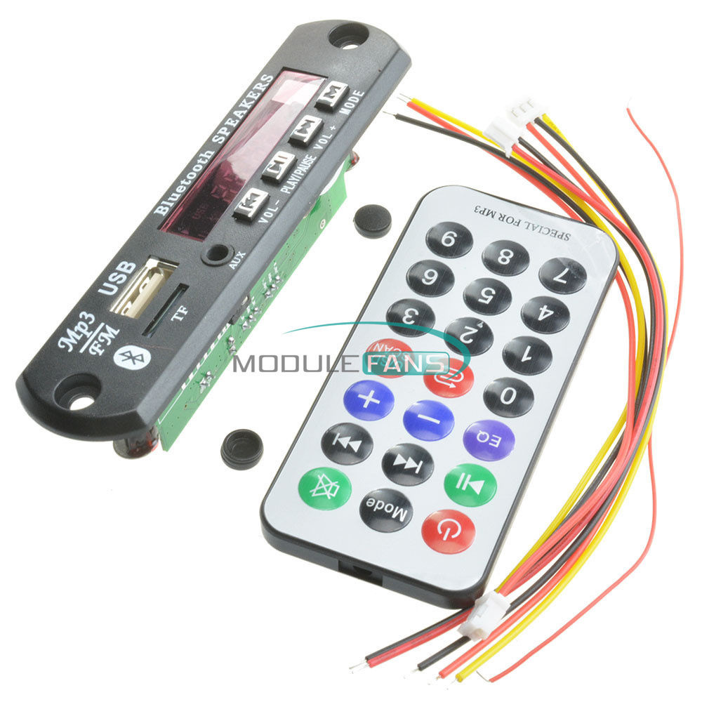 Wireless Bluetooth 12V MP3 WMA Decoder Board Audio Module USB TF Radio Car M