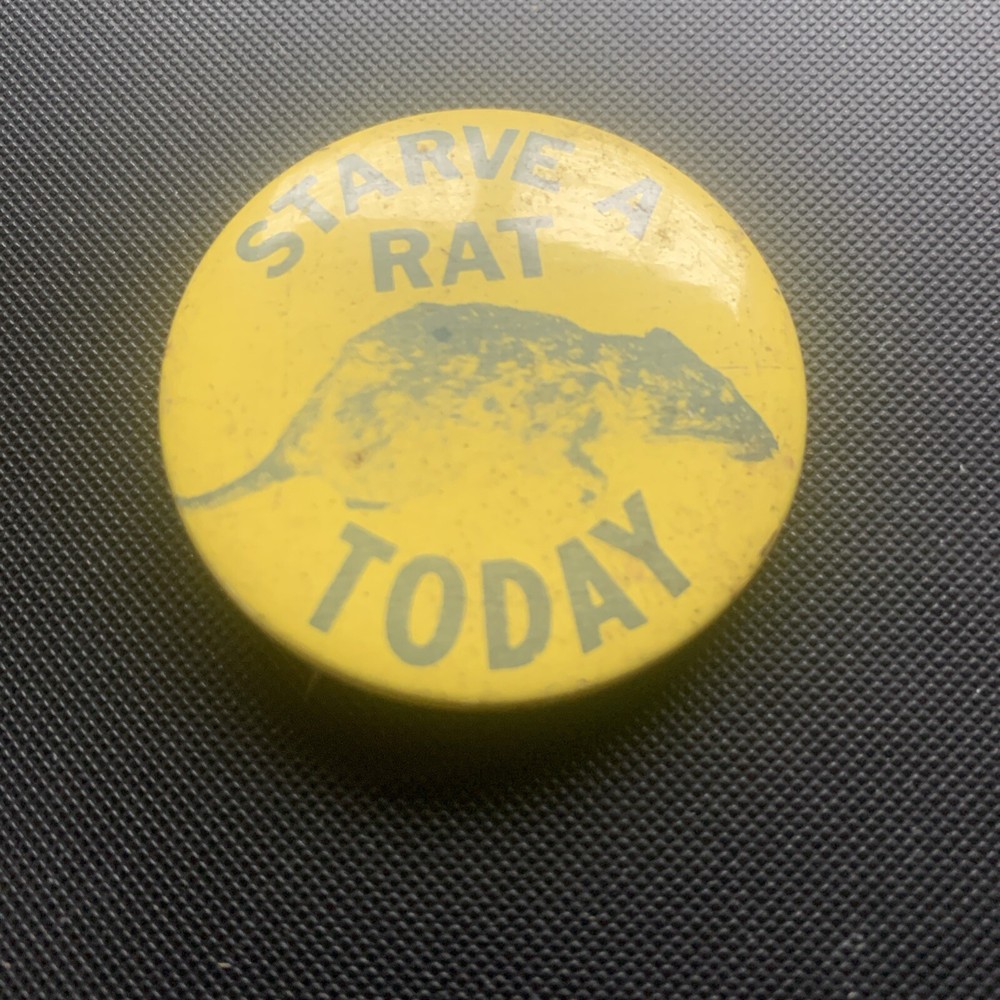 Starve A Rat Today Pinback Button