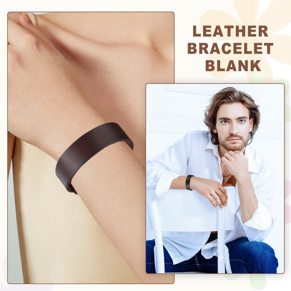 Retro Simple Leather Bracelets Leather Snap Bracelets, Black