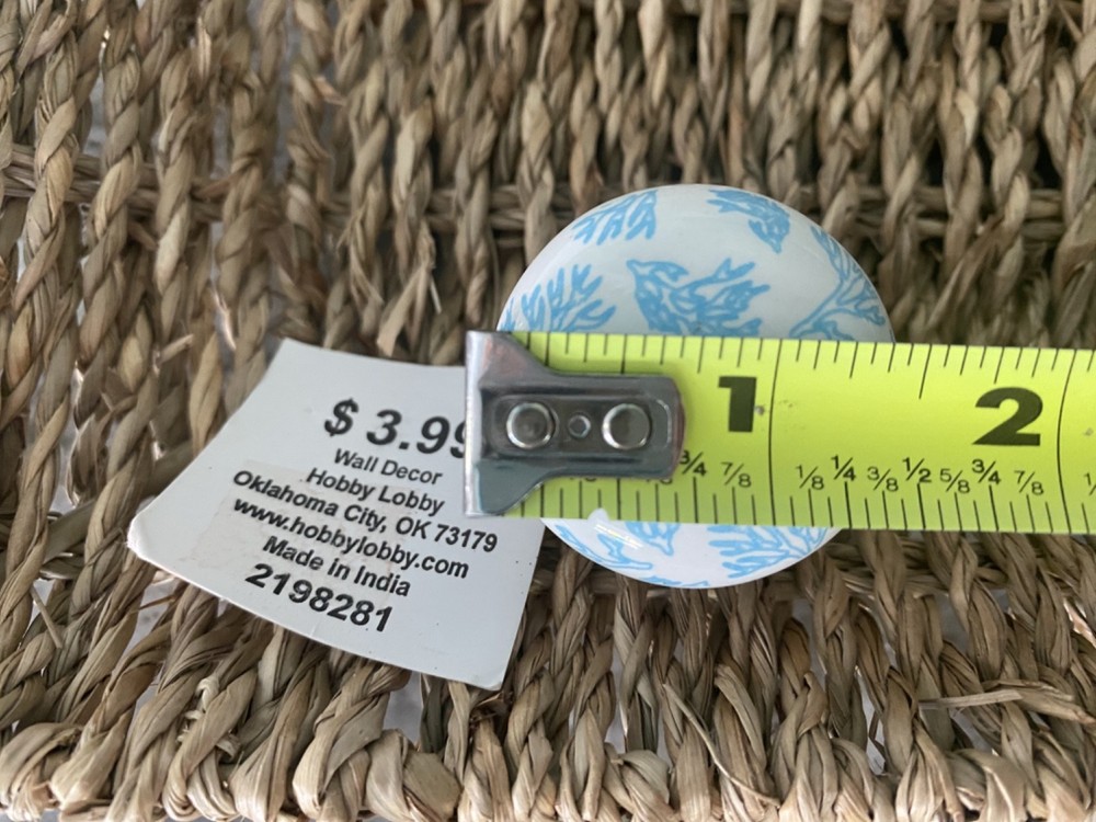 Set of 6 Ceramic Drawer Pulls 🔵 Coastal Blue Coral Pattern 🔵