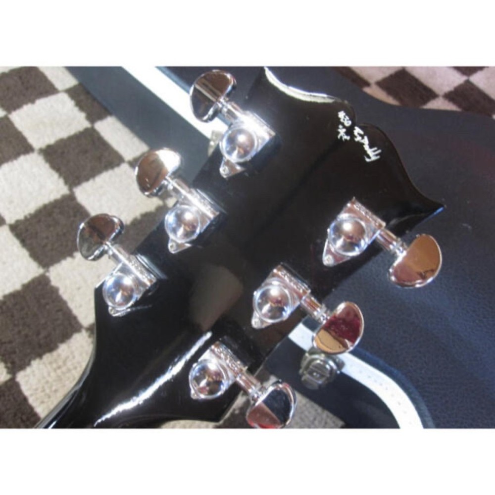 SPARROW GUITARS Full Aco Fire Pattern Bigsby Silver