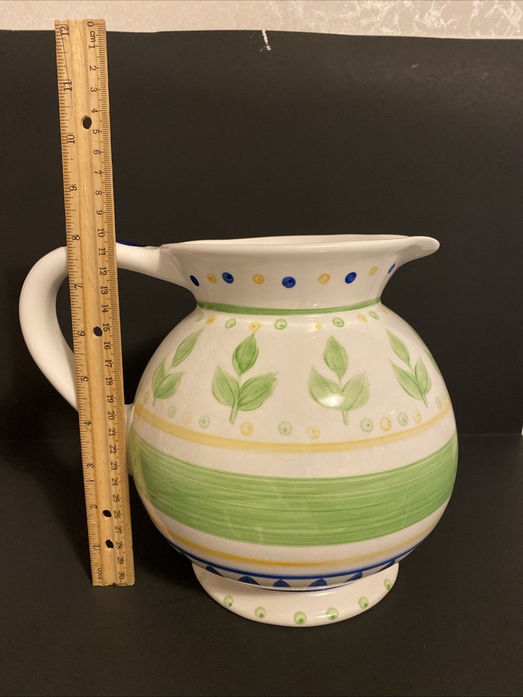 Decorative Ceramic Pitcher By Gibson Designs 8”