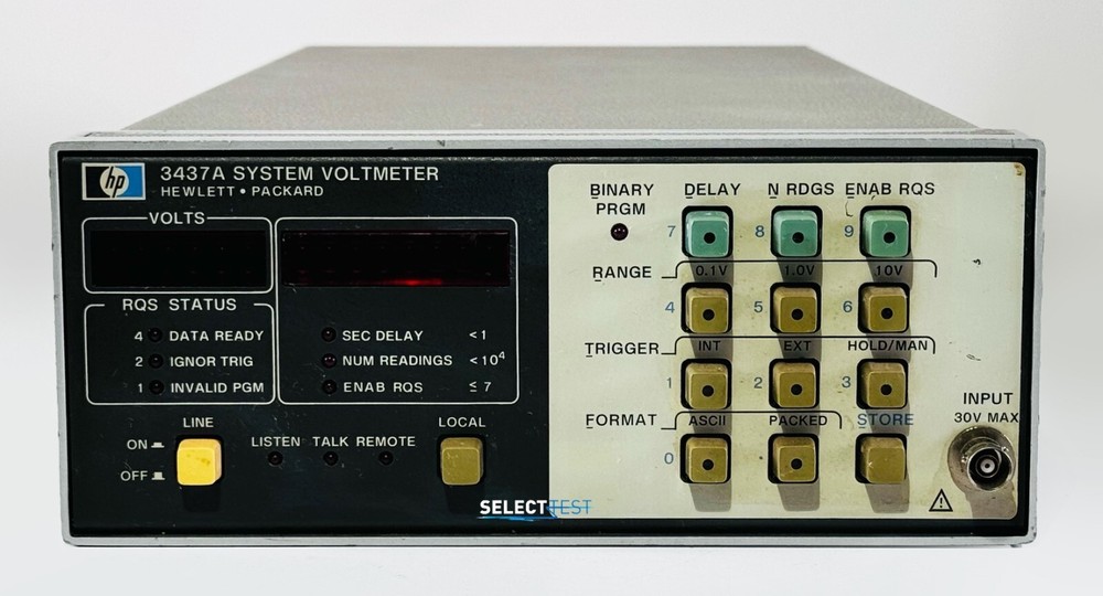 AGILENT (HP) 3437A PROGRAMMABLE SYSTEM VOLTMETER 3½ DIGITS **LOOK** (REF.: 186N)