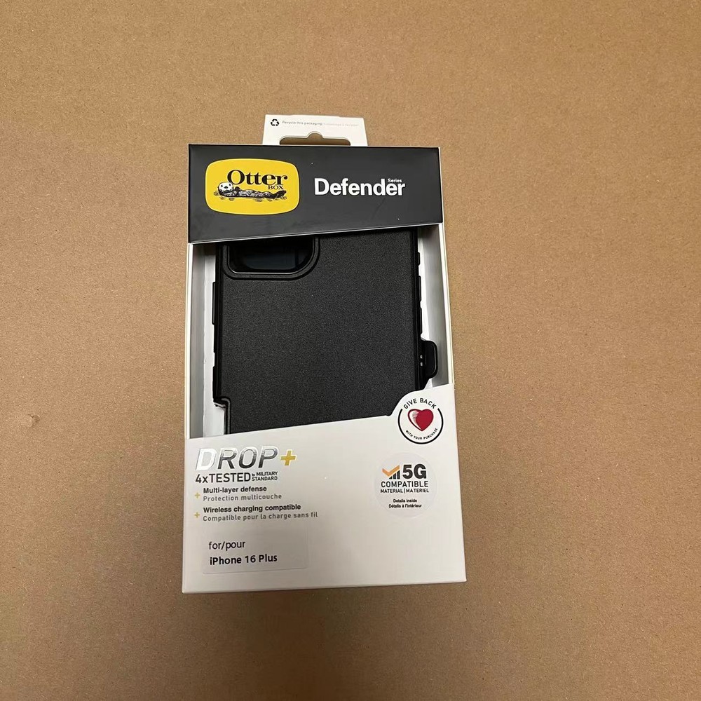 Apple iPhone 16 Plus Defender Series Case BLACK includes holster clip