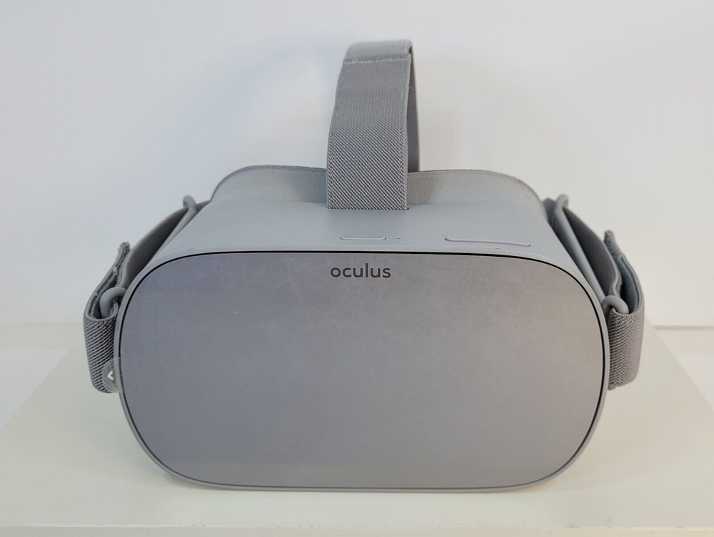 Virtual Reality Headset Meta Oculus Go - with issues on screen.