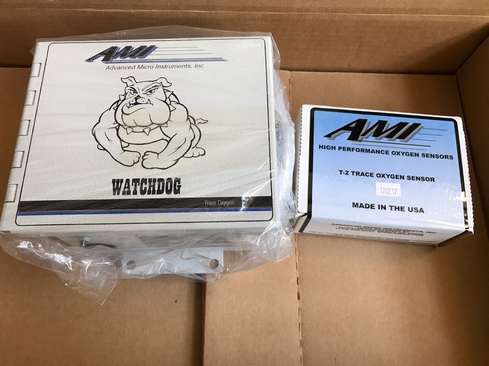 AMI Advanced Micro Watchdog Trace Oxygen System and T-2 Trace Oxygen Sensor -New