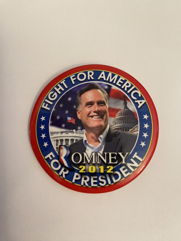 Romney For President 2012 Pin Back Button P129
