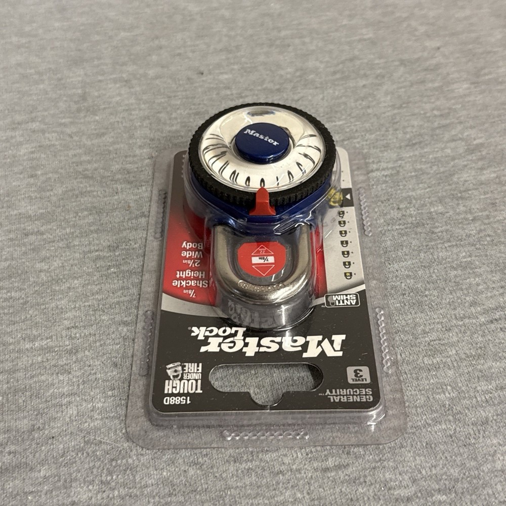 NEW Master Lock 1588D EZ Read EZ Dial Magnification Blue Combination Lock - PAIR