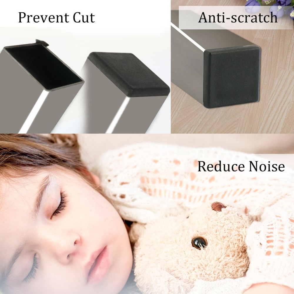 50mm x 50mm hard plastic pipe insert empty caps 12pcs