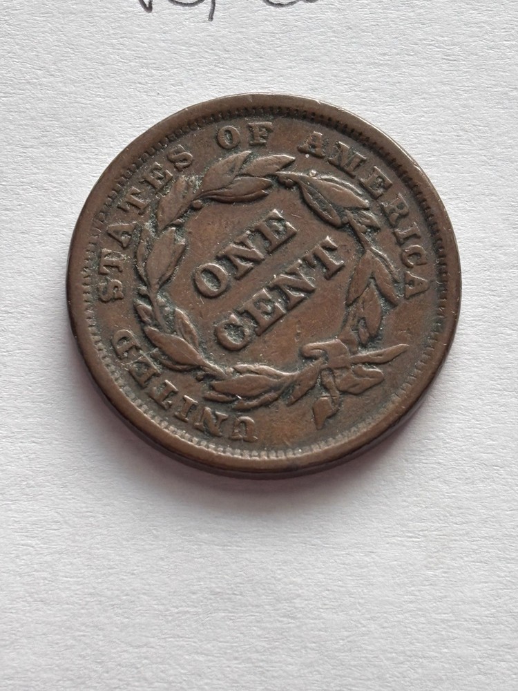 1842 Braided Hair Large Cent VG