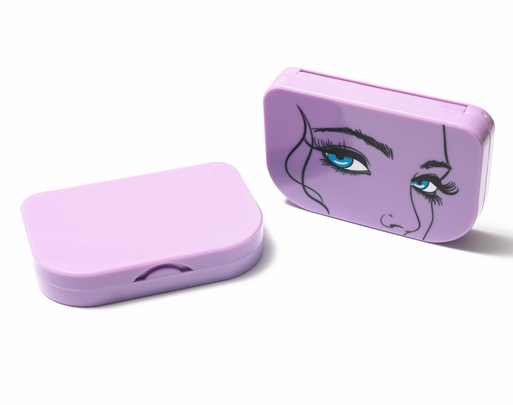 3-Layer Empty Eyelashes Storage Box False Eyelash Case Organizer with Mirror