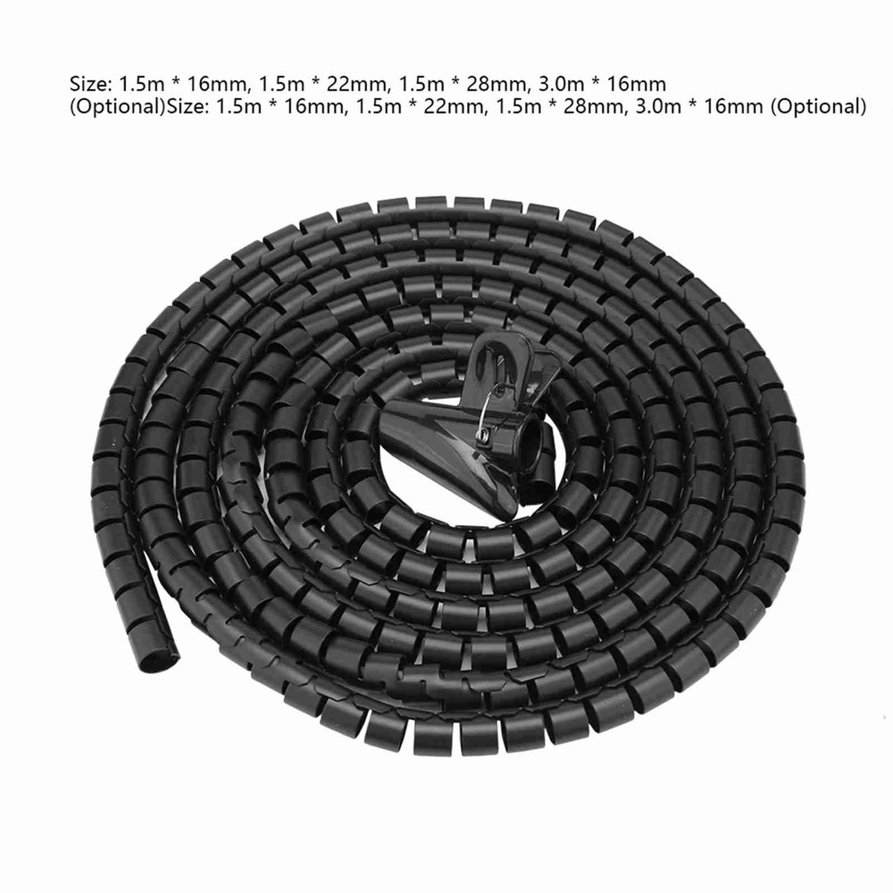 Flexible Spiral Cable Organizer Wire Wrap For Home Office Excellent☚