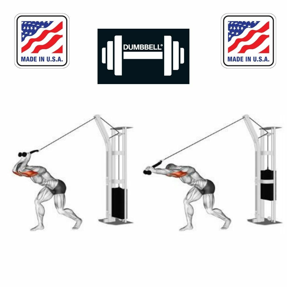 Gym Cable Attachments Handle Tricep Pressdown Machine Exercise