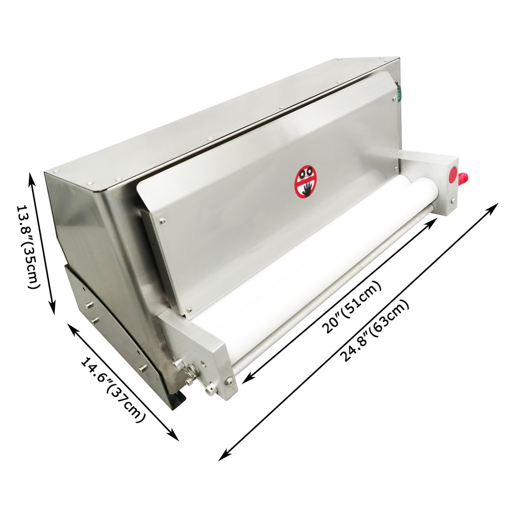 Electric Single-roll Pizza Dough Cake Press Dough Roller Machine 4"-19" 110V