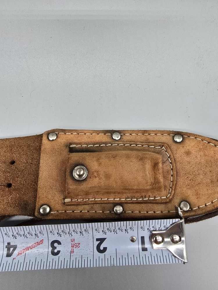 Vintage Handmade Hide Leather Sheath Belt Loop and teather Well Made