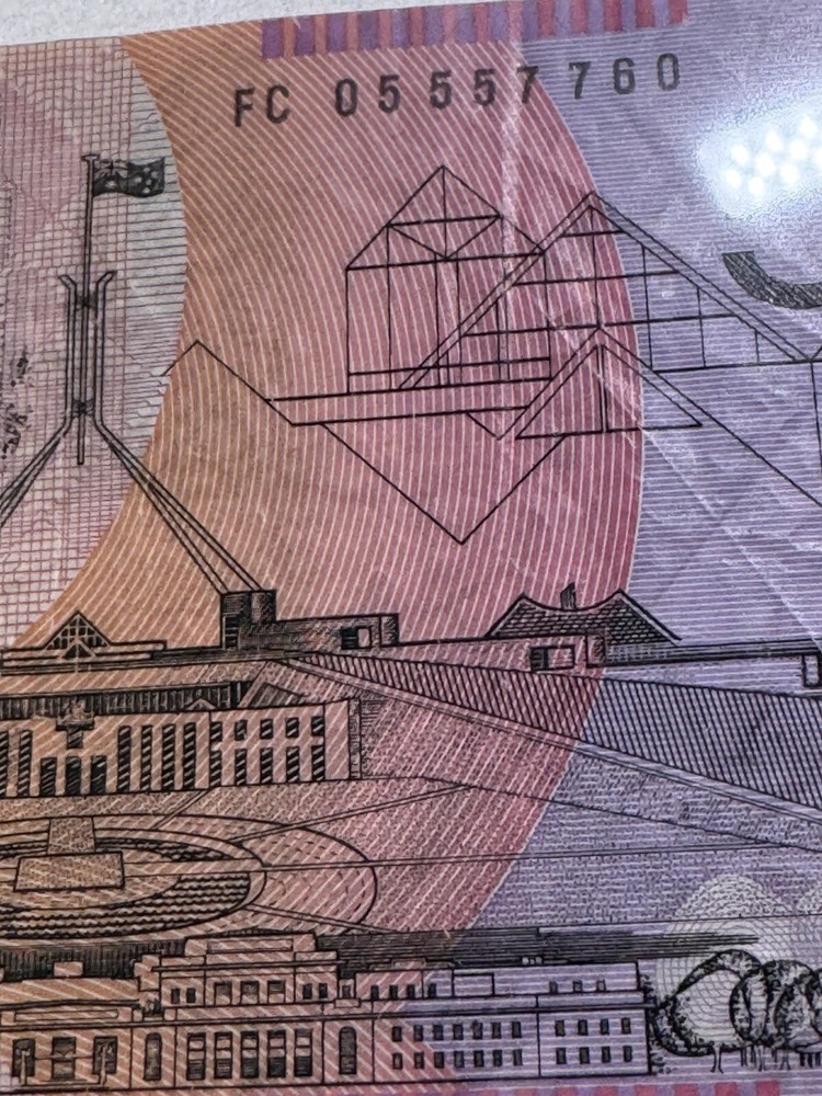 2005 Australia $5 Polymer Banknote Prefix AB P# 57c
